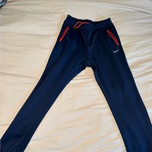 Nike Navy Joggers with Red Accents